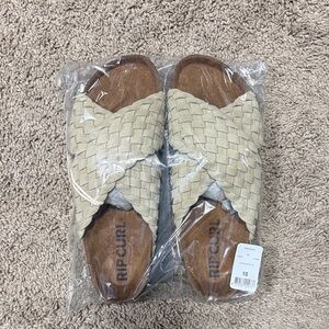Rip Curl Cayen Open Toe Woven Sandals in Khaki